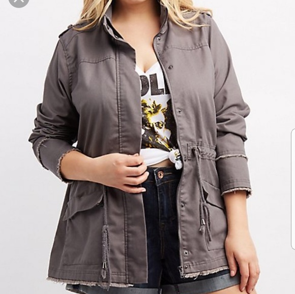 plus size anorak coat
